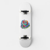 Regenboog Roos Persoonlijk Skateboard (Voorkant)