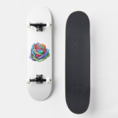 Regenboog Roos Persoonlijk Skateboard (Voorkant)