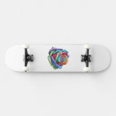 Regenboog Roos Persoonlijk Skateboard (Horizontaal)