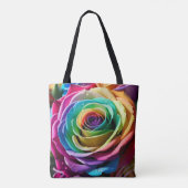 Regenboog Roos  Tote Bag (Achterkant)