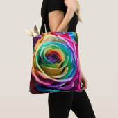 Regenboog Roos  Tote Bag (Dichtbij)