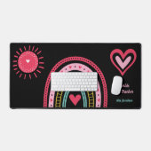 Regenboog Roze Beste Leraar Bureaumat (Keyboard & Muis)