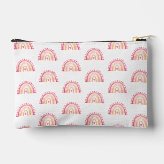 Regenboog, roze boho waterverf etui (Achterkant)