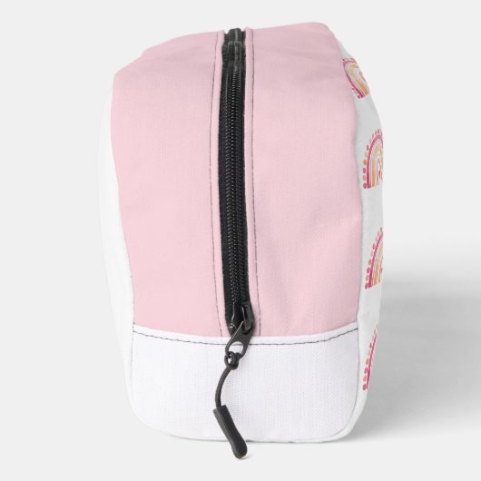 Regenboog, roze boho waterverf toilettasje (Rechts)