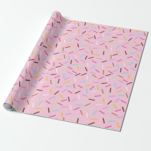 Regenboog Roze Donut Sprinkels Cadeaupapier