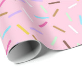 Regenboog Roze Donut Sprinkels Cadeaupapier (Rol Hoek)