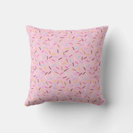 Regenboog Roze Donut Sprinkels Print Kussensloop Kussen