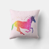 Regenboog Roze Eenhoorn Kussen (Achterkant)