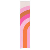 Regenboog Roze en Oranje Boho Arch Korte Tafelloper (Voorkant)