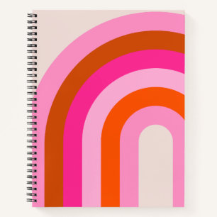 Regenboog Roze en Oranje Boho Arch Notitieboek