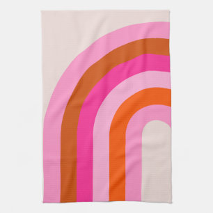 Regenboog Roze en Oranje Boho Arch Theedoek