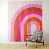 Regenboog Roze en Oranje Boho Arch Wandkleed (In situ)
