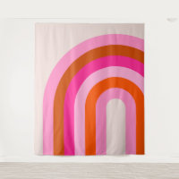 Regenboog Roze en Oranje Boho Arch