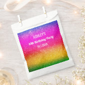 Regenboog roze roze gele groenzakken bedankzakje (Geknipt)