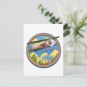 Regenboog Roze Tweedekker logo Uitnodiging Briefkaart