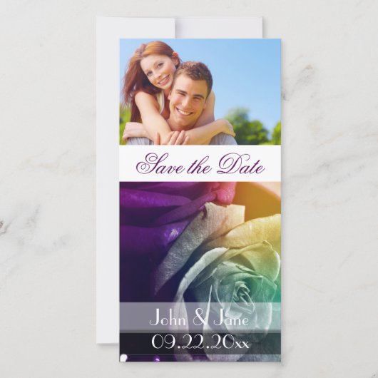 Regenboog Rozen/foto "Save the Date" Save The Date (Voorkant)