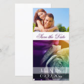 Regenboog Rozen/foto "Save the Date" Save The Date (Voorkant / Achterkant)