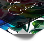 Regenboog Rozen Huwelijkscadeaus & Kaarten Tafelte Poster (Hoek)