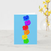 Regenboog Rozen  Kaart (Gele Bloem)