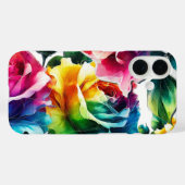 Regenboog Rozen Kleurrijke Bloemige  Case-Mate iPhone Case (Achterkant (horizontaal))