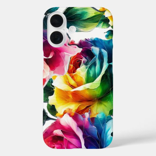 Regenboog Rozen Levendig Kleurrijke Bloemen Case-Mate iPhone Case (Achterkant)