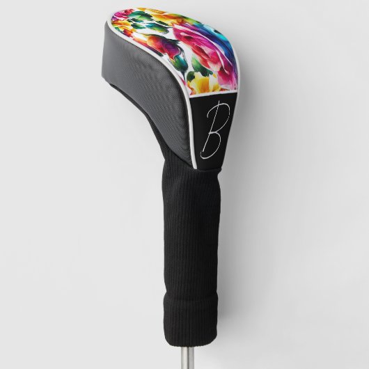 Regenboog Rozen Levendig Kleurrijke Bloemen Golfheadcover (Schuin)