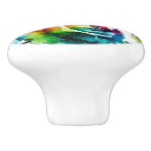 Regenboog Rozen Levendig Kleurrijke Bloemen Keramische Knop (Zijkant)