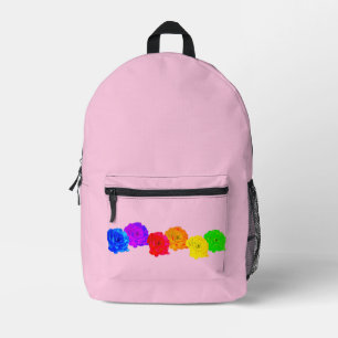 Regenboog Rozen pastel roze chic Bedrukte Rugzak