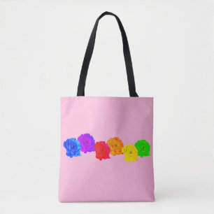 Regenboog Rozen Tote Bag