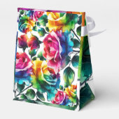 Regenboog Rozen Zwart & Wit Levendig Bloemen Huwel Bedankdoosjes (Achterkant)