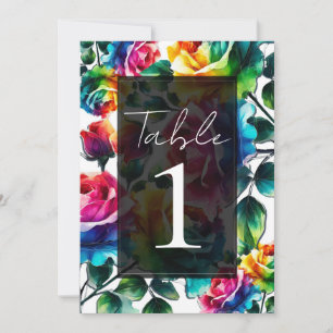 Regenboog Rozen Zwart & Wit Levendig Bloemen Huwel Kaart