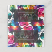 Regenboog Rozen Zwart & Wit Levendig Bloemen Huwel Plaatskaartje (Buitenkant ongevouwen)