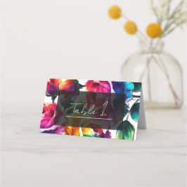 Regenboog Rozen Zwart & Wit Levendig Bloemen Huwel Plaatskaartje