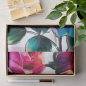 Regenboog Rozen Zwart & Wit Levendig Bloemen Huwel Tissuepapier (Geschenk)