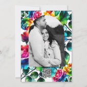 Regenboog Rozen Zwart Wit Levendige Bloemen Dank u Kaart (Achterkant)