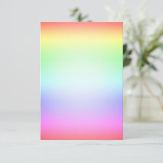 Regenboog RSVP Kaartje (Staand voorkant)