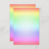 Regenboog RSVP Kaartje (Voorkant / Achterkant)