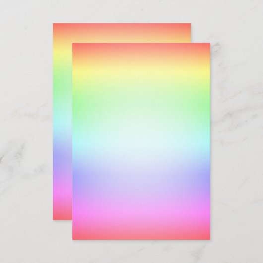 Regenboog RSVP Kaartje (Voorkant / Achterkant)