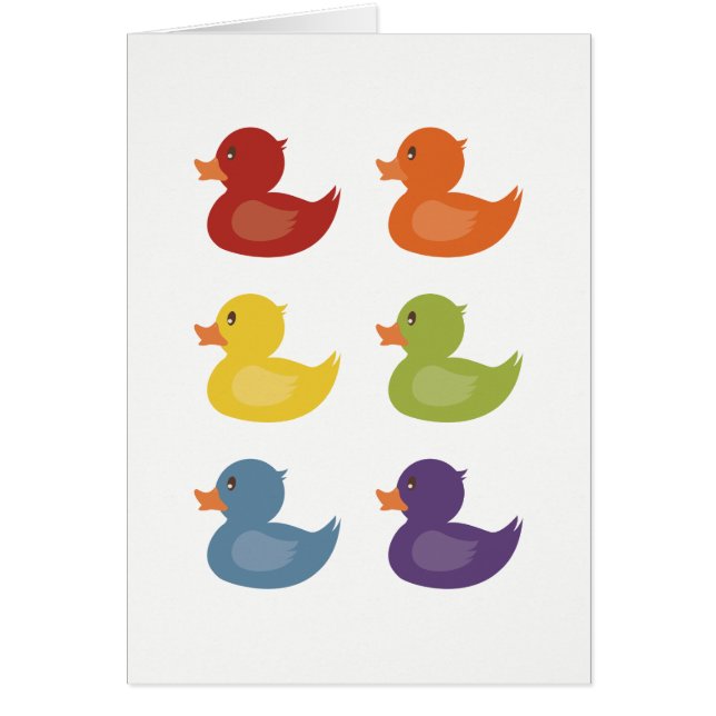 Regenboog | Rubber Eucks | op witte achtergrond (Voorkant)