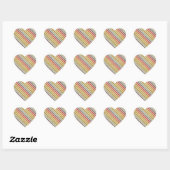  regenboog Rustic Grunge Colorful Hart Sticker (Vel)