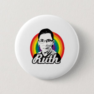 Regenboog Ruth - LGBT Politiek - Ronde Button 5,7 Cm