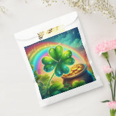 Regenboog Saint Patrick's Day klaver Bedankzakje (Gezegeld)