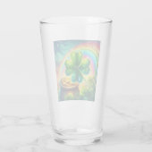 Regenboog Saint Patrick's Day klaver Glas (Achterkant)