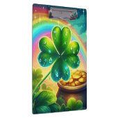 Regenboog Saint Patrick's Day klaver Klembord (Rechts)
