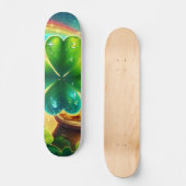 Regenboog Saint Patrick's Day klaver Persoonlijk Skateboard (Voorkant)