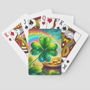 Regenboog Saint Patrick's Day klaver Pokerkaarten