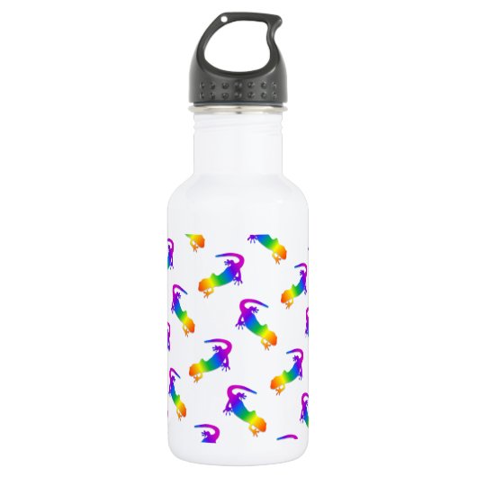 Regenboog Salamander Waterfles (Voorkant)