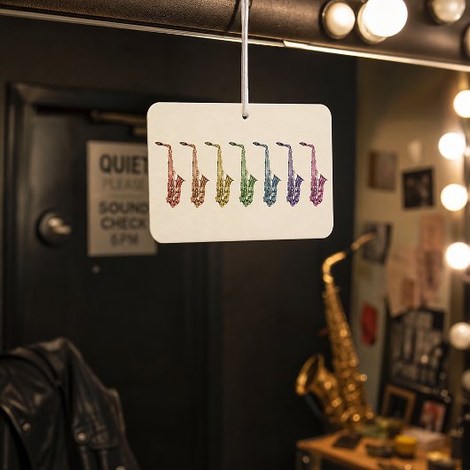 Regenboog Saxofoon Kunst Luchtverfrisser