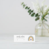 REGENBOOG SCANDI BLUSH HART OORBEL STUD DISPLAY MINI VISITEKAARTJE (Staand voorkant)
