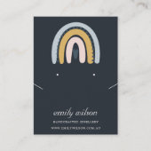 REGENBOOG SCANDI BLUSH NAVY OORBEL KETTING DISPLAY VISITEKAARTJE (Voorkant)